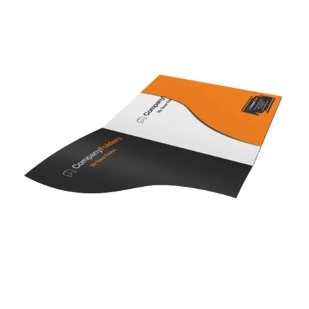 a black and orange folder